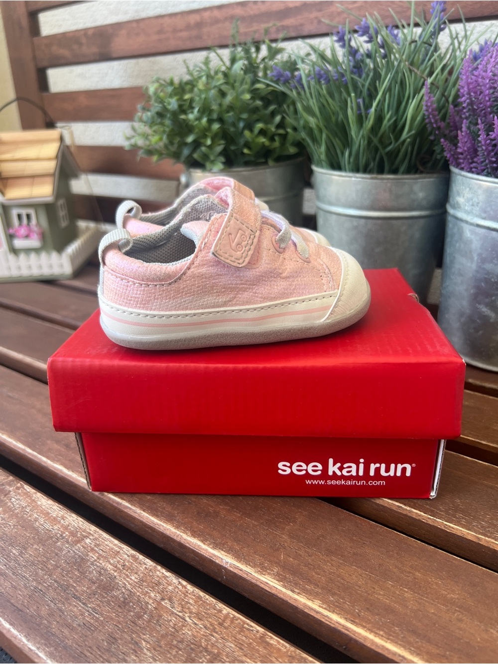 See Kai Run Pink Metallic Baby Walker Shoe - Picture 2 of 7